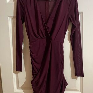 Windsor Rich Plum Long Sleeve Dress